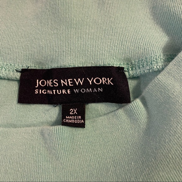 Jones New York Boat Neck Top Short Sleeve SZ 2X - Picture 2 of 4